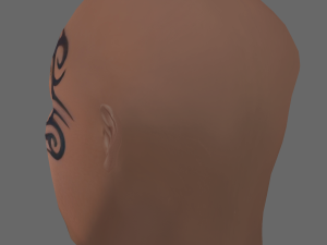 Mike Tyson Head - Low poly head for game 3D Model