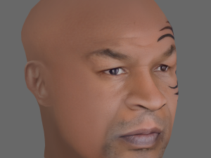 Mike Tyson Head - Low poly head for game 3D Model