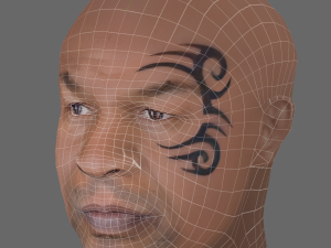 Mike Tyson Head - Low poly head for game 3D Model