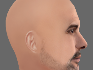 Pep Guardiola Head - Low poly head for game Modèle 3D