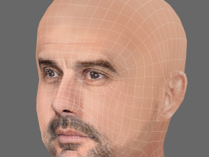 Pep Guardiola Head - Low poly head for game Modèle 3D