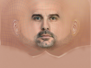 Pep Guardiola Head - Low poly head for game Modèle 3D