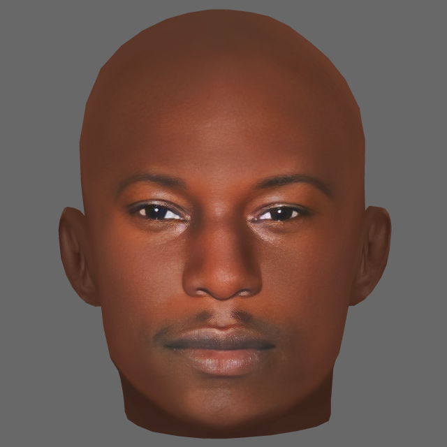 Tyrese Gibson Head - Low poly head for game 3D-Modell .c4d .max .obj .3ds .fbx .stl .blend 