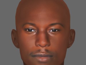 Tyrese Gibson Head - Low poly head for game 3D Model