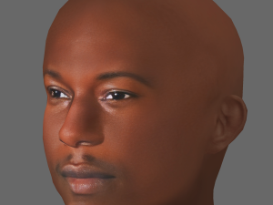 Tyrese Gibson Head - Low poly head for game 3D-Modell