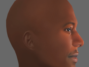 Tyrese Gibson Head - Low poly head for game 3D-Modell