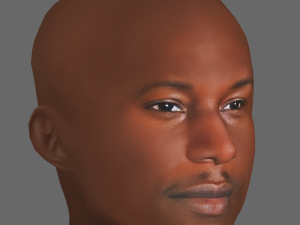 Tyrese Gibson Head - Low poly head for game 3D-Modell