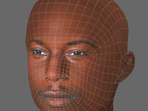 Tyrese Gibson Head - Low poly head for game 3D-Modell