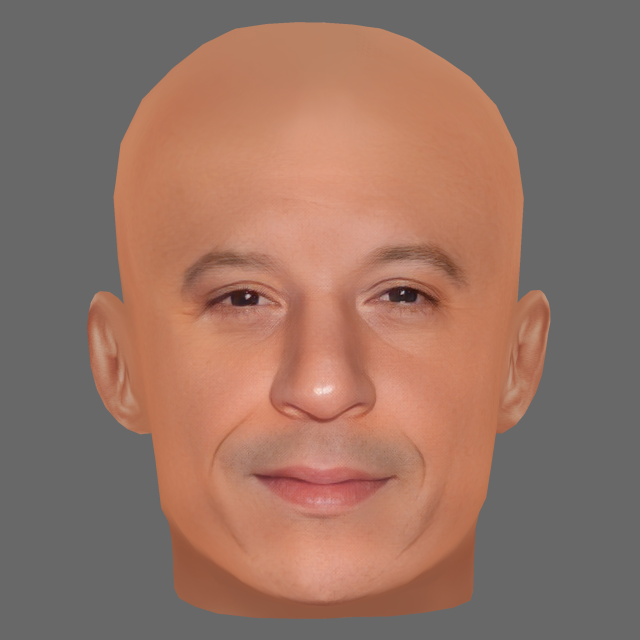 Vin Diesel Head - Low poly head for game Modelo 3D .c4d .max .obj .3ds .fbx .stl .blend 