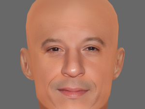 Vin Diesel Head - Low poly head for game 3D Model