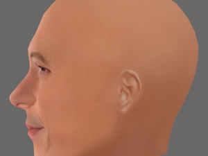 Vin Diesel Head - Low poly head for game Modelo 3D