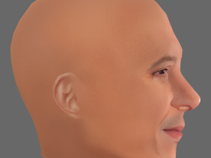 Vin Diesel Head - Low poly head for game Modelo 3D