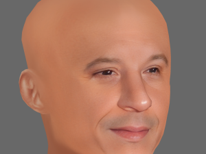 Vin Diesel Head - Low poly head for game Modelo 3D