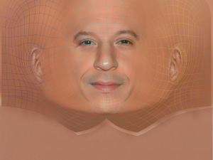 Vin Diesel Head - Low poly head for game Modelo 3D