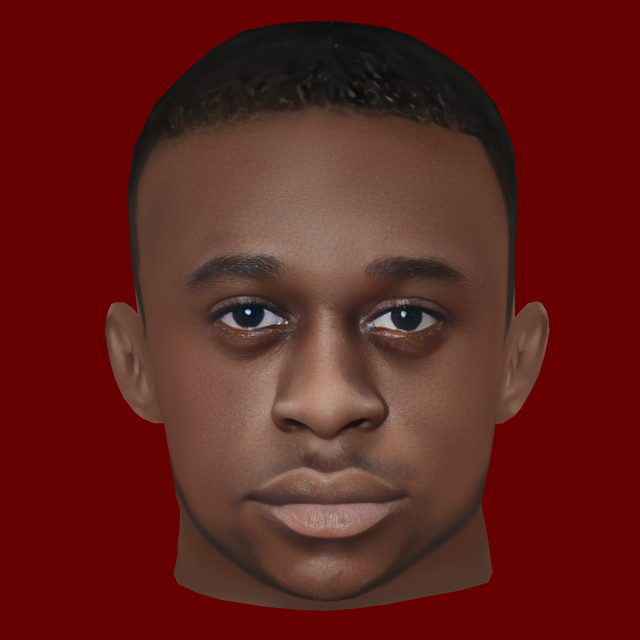 Aaron Wan-Bissaka Head - Low poly head for game Modelo 3D .c4d .max .obj .3ds .fbx .stl .blend 