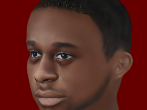 Aaron Wan-Bissaka Head - Low poly head for game Modelo 3D