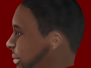 Aaron Wan-Bissaka Head - Low poly head for game Modelo 3D
