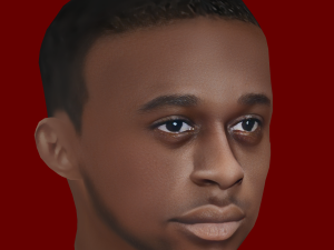 Aaron Wan-Bissaka Head - Low poly head for game Modelo 3D