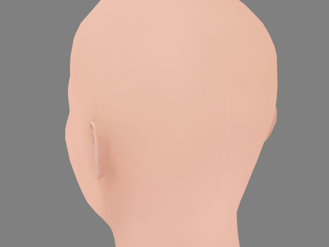 Alexandra Daddario Head - No Hair - Low poly head for game 3D Model