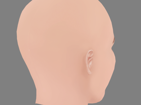 Alexandra Daddario Head - No Hair - Low poly head for game 3D Model