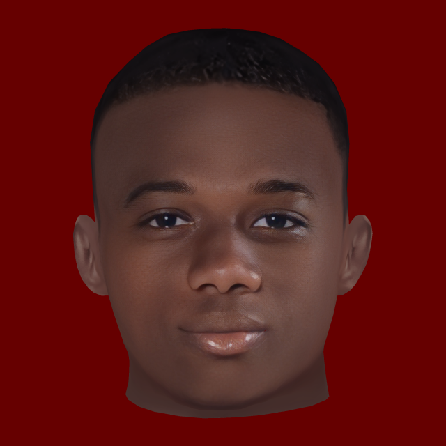 Amad Diallo Head - Low poly head for game 3D Model .c4d .max .obj .3ds .fbx .stl .blend