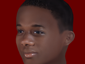 Amad Diallo Head - Low poly head for game 3D Model