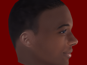 Amad Diallo Head - Low poly head for game 3D Model
