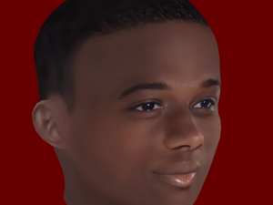 Amad Diallo Head - Low poly head for game 3D Model