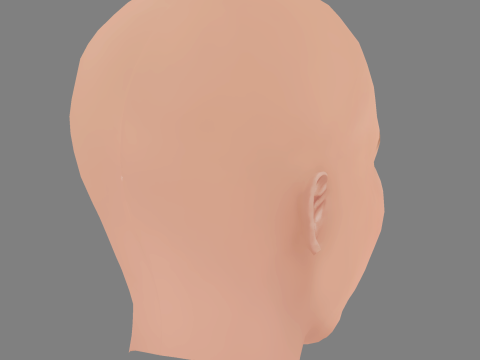 Amy Adams Head - No Hair - Low poly head for game 3D Модель