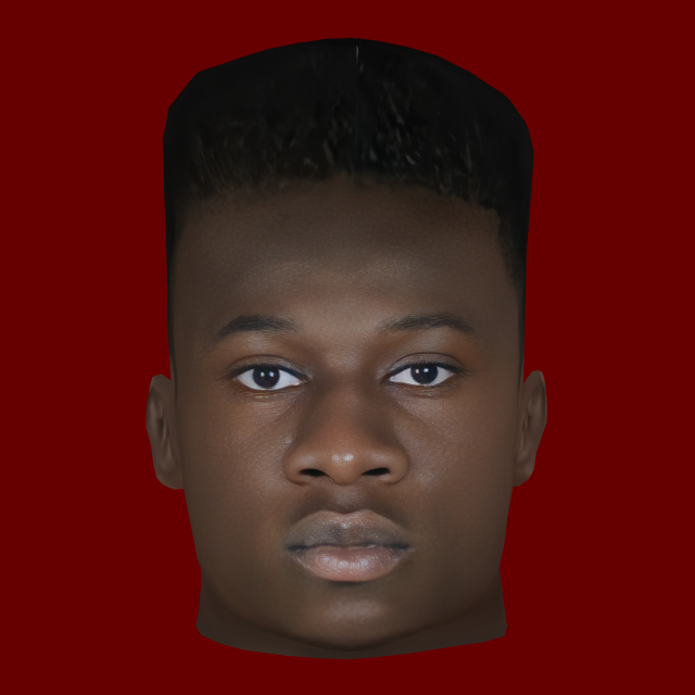 Andre Onana Head - Low poly head for game 3D 模型 .c4d .max .obj .3ds .fbx .stl .blend 