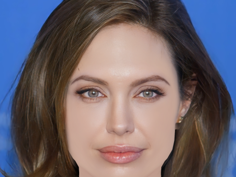 Angelina Jolie Head - No Hair - Low poly head for game 3D Model