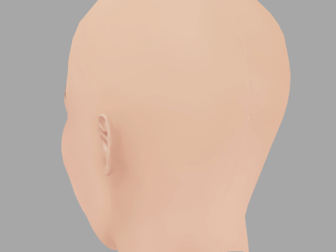 Anne Hathaway Head - No Hair - Low poly head for game Modelo 3D