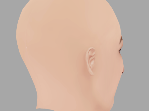 Anne Hathaway Head - No Hair - Low poly head for game Modelo 3D