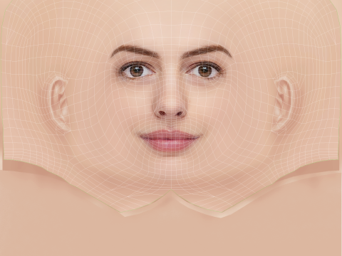 Anne Hathaway Head - No Hair - Low poly head for game Modelo 3D