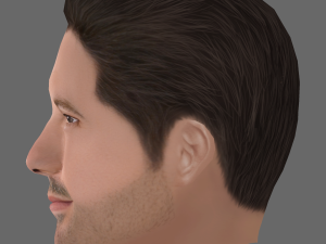 Ben Affleck Head - Low poly head for game 3D Модель