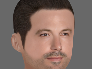 Ben Affleck Head - Low poly head for game 3D Модель