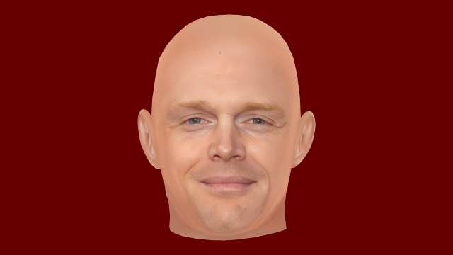 Bill Burr Head - Low poly head for game 3Dモデル .c4d .max .obj .3ds .fbx .stl .blend