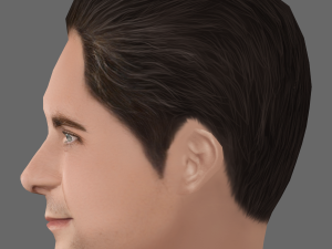 Bradley Cooper Head - Low poly head for game 3D 模型