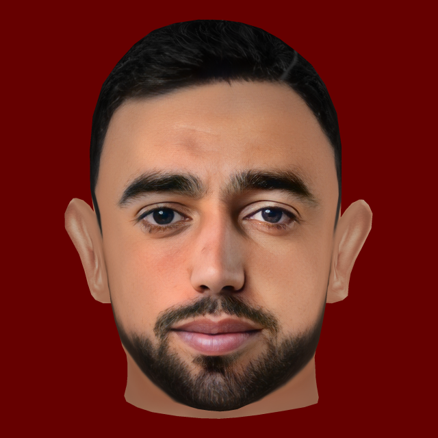 Bruno Fernandes Head - Low poly head for game 3Dモデル .c4d .max .obj .3ds .fbx .stl .blend 