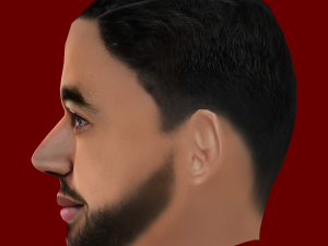 Bruno Fernandes Head - Low poly head for game 3Dモデル