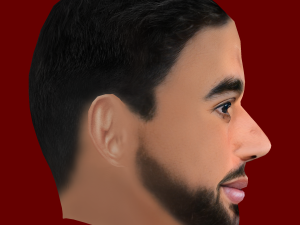 Bruno Fernandes Head - Low poly head for game 3Dモデル