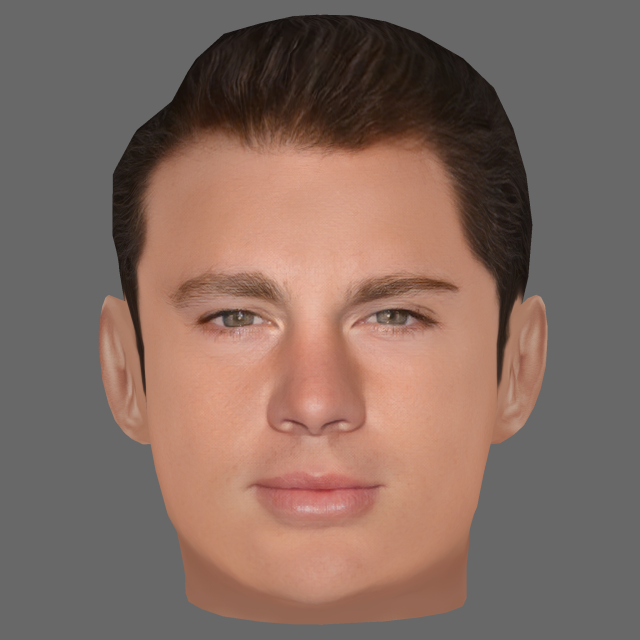 Channing Tatum Head - Low poly head for game 3D 模型 .c4d .max .obj .3ds .fbx .stl .blend 