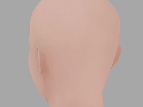 Charlize Theron Head - No Hair - Low poly head for game Modello 3D