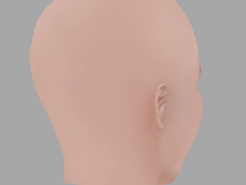Charlize Theron Head - No Hair - Low poly head for game Modello 3D