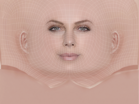 Charlize Theron Head - No Hair - Low poly head for game Modello 3D
