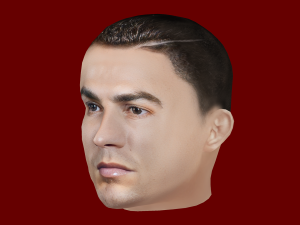 Cristiano Ronaldo Head - Low poly head for game 3D Model