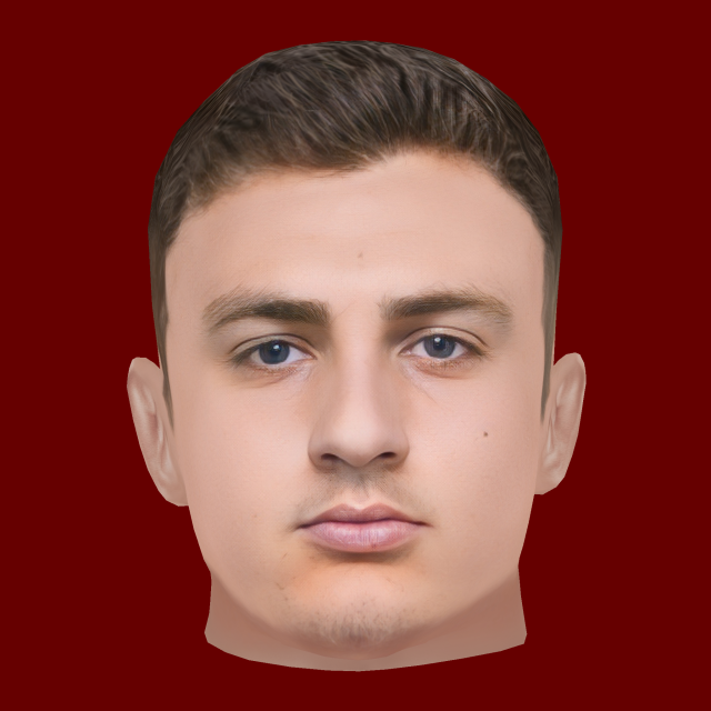 Diogo Dalot Head - Low poly head for game Modelo 3D .c4d .max .obj .3ds .fbx .stl .blend 