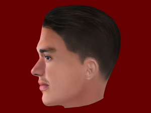 Ederson Santana de Moraes Head - Low poly head for game 3D Model