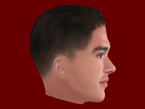 Ederson Santana de Moraes Head - Low poly head for game 3D Model