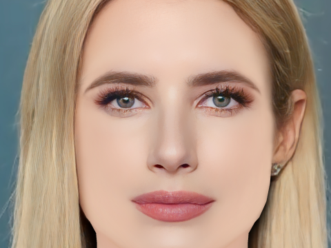 Emma Roberts Head - No Hair - Low poly head for game 3D Model